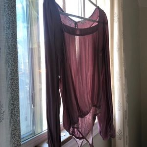 Free people silk blouse / body suit